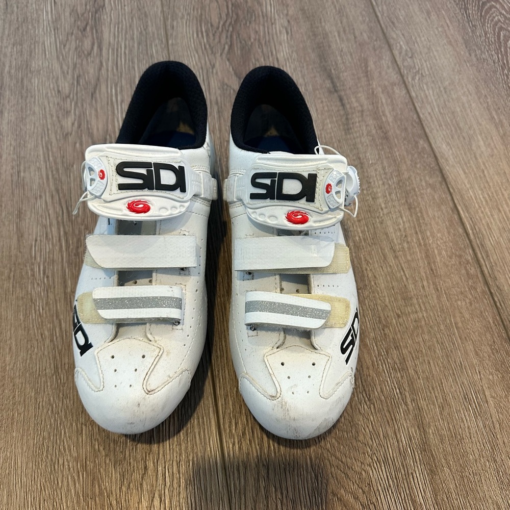 Sidi Road Cycling Shoes White Size‎ 41 Italy Clipless